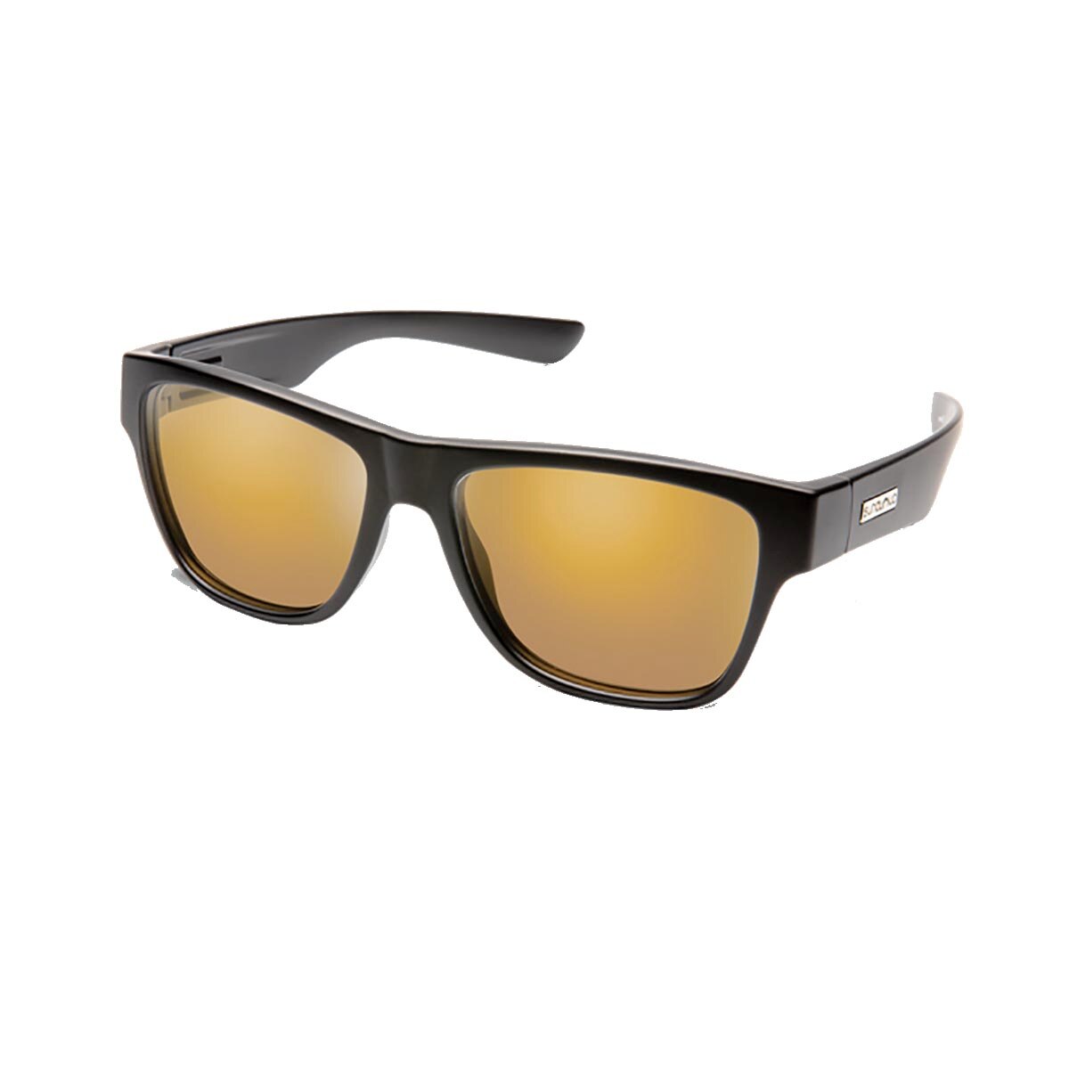 Suncloud Redondo Sunglasses Polarized in Metallic Black with Sienna Mirror